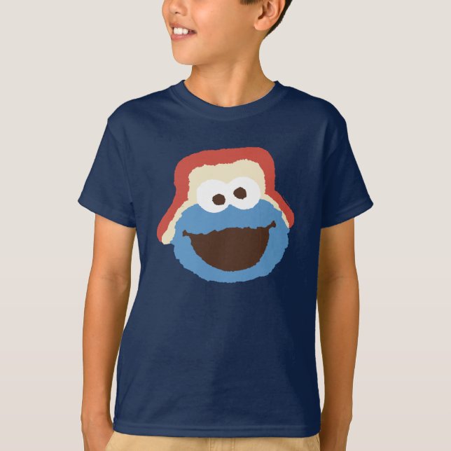 Cookie Monster Woodland Ansikte T Shirt (Framsida)