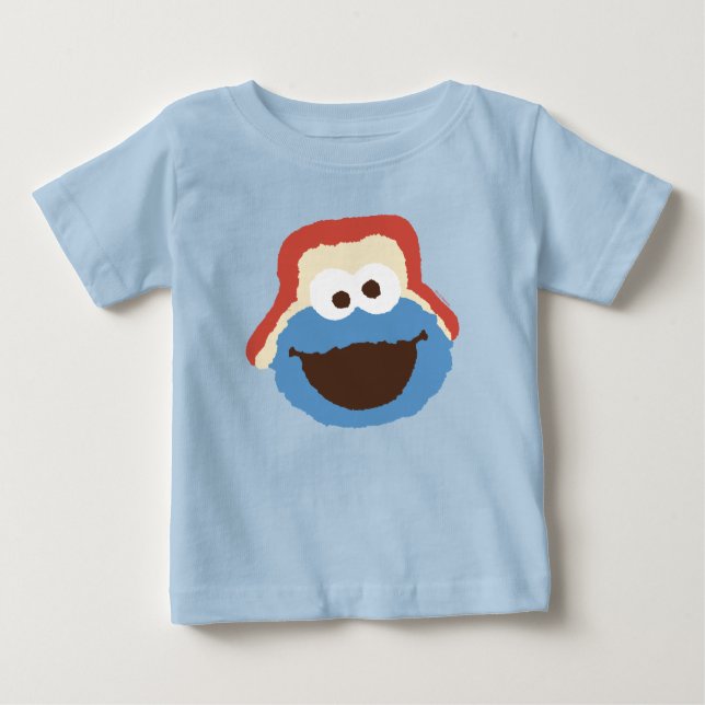 Cookie Monster Woodland Ansikte T Shirt (Framsida)