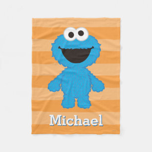 Cookie Monster Wool Stil Lägg till ditt namn Fleecefilt