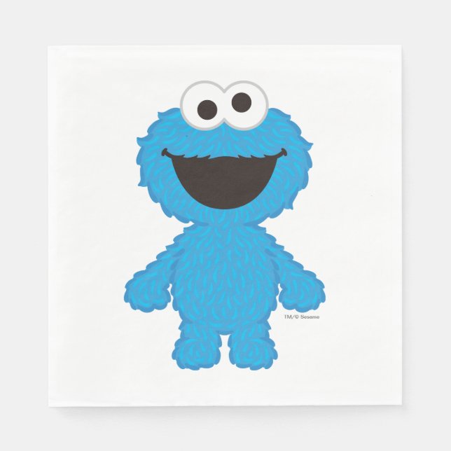 Cookie Monster Wool Stil Pappersservett (Framsidan)