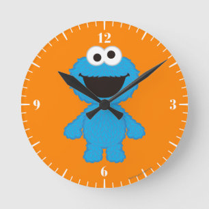 Cookie Monster Wool Stil Rund Klocka