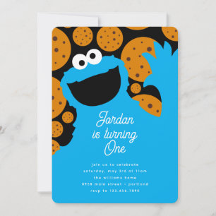 Cookie Monsters födelsedagskalas Inbjudningar