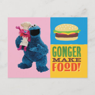 Cookie Monsters Foodie Lastbil Könsmat Vykort