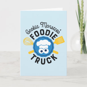 Cookie Monsters Foodie Lastbil Logotyp Kort