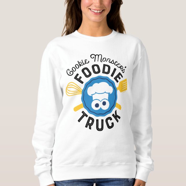 Cookie Monsters Foodie Lastbil Logotyp T Shirt (Framsida)