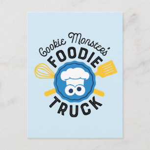 Cookie Monsters Foodie Lastbil Logotyp Vykort