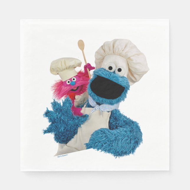 Cookie Monsters Foodie Lastbil-vänner Pappersservett (Framsidan)