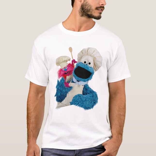 Cookie Monsters Foodie Lastbil-vänner T Shirt (Framsida)
