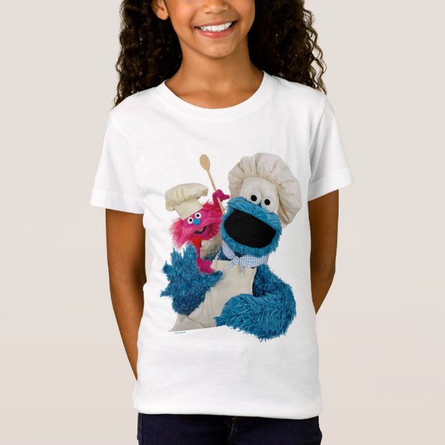 Cookie Monsters Foodie Lastbil-vänner T Shirt (Framsida)