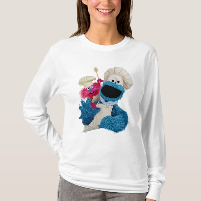 Cookie Monsters Foodie Lastbil-vänner T Shirt (Framsida)
