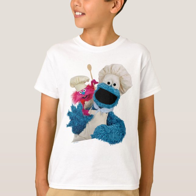 Cookie Monsters Foodie Lastbil-vänner T Shirt (Framsida)