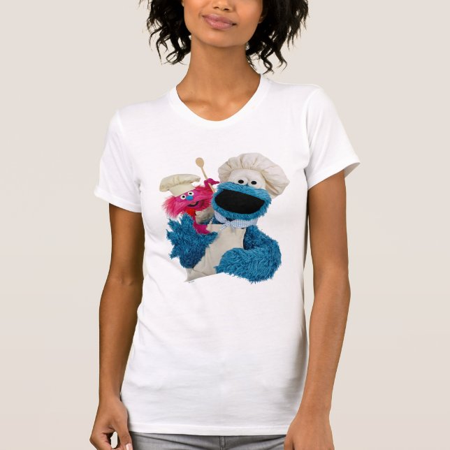 Cookie Monsters Foodie Lastbil-vänner T Shirt (Framsida)