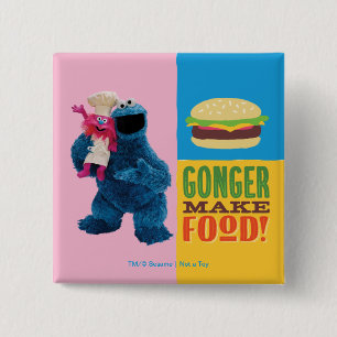 Cookie Monsters matlastbil Gonger lagar mat Knapp