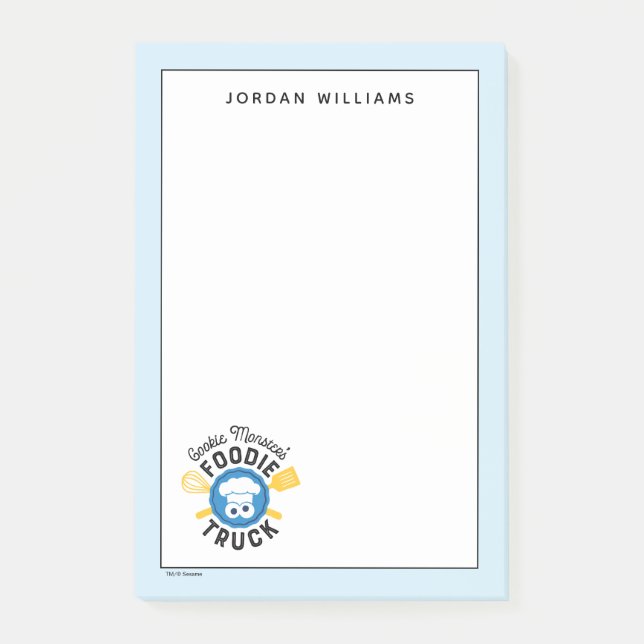 Cookie Monsters matlastbilogo Post-it Block (Framsida)