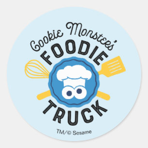 Cookie Monsters matlastbils logotyp Runt Klistermärke