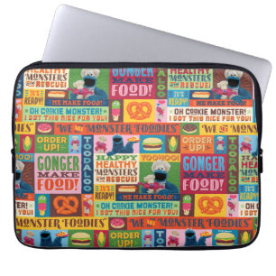 Cookie Monsters matlastbilsmönster Laptop Fodral