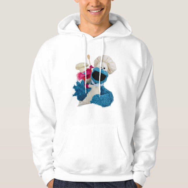 Cookie Monsters matvagnsvänner Hoodie (Framsida)