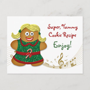 Cookie-mottagningskort för Helgdag Cookie Exchange Vykort