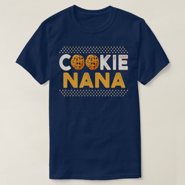 Cookie Nana Funny Chocolate Chip Cookie Älskare T Shirt (Design framsida)