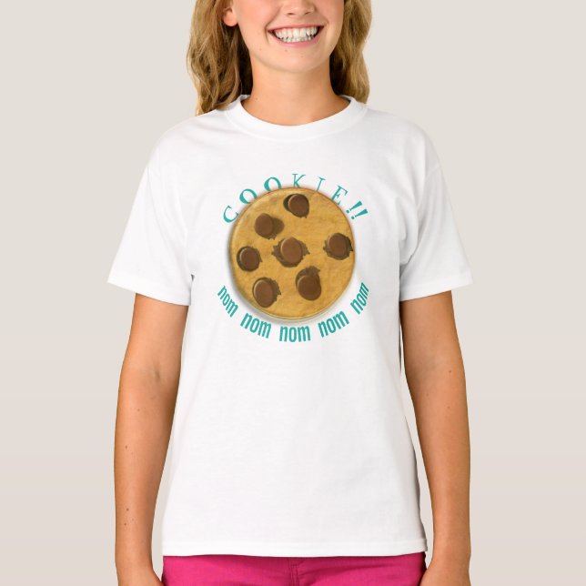 Cookie! Nom Nom Nom t-shirt (Framsida)