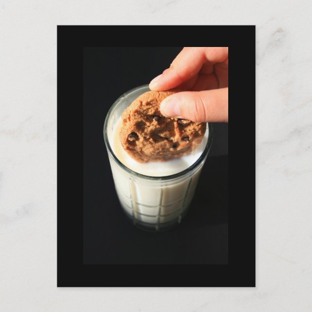 Cookie och ett glas Mjölk vykort (Framsida)