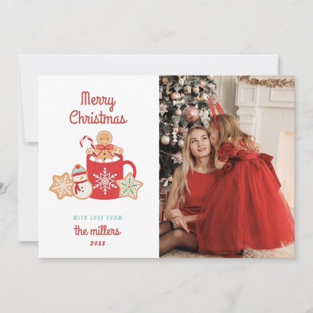 Cookie och kakao | GOD JUL Julkort (Framsida)