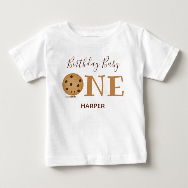 Cookie One 1:a födelsedag T Shirt (Framsida)