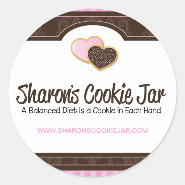 Cookie Packaging-etiketter Runt Klistermärke (Framsida)