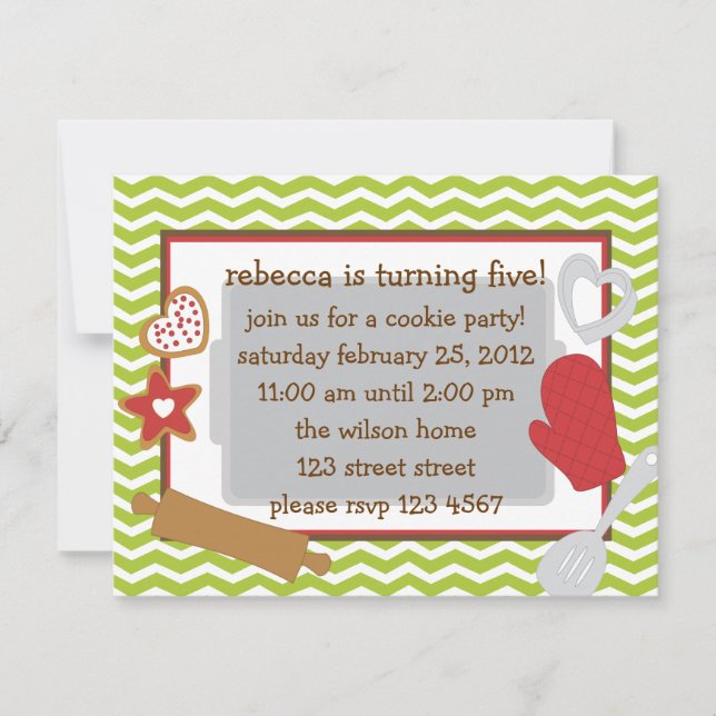Cookie Party! Inbjudningar (Framsida)
