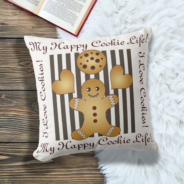 Cookie-Pepparkaksgubbe för personlig Cute Kudde (Skapare uppladdad)