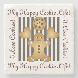 Cookie-Pepparkaksgubbe för personlig Cute Stenunderlägg