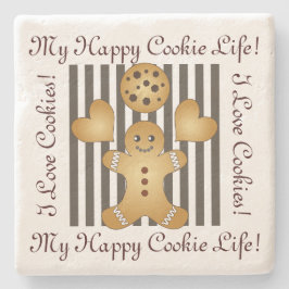 Cookie-Pepparkaksgubbe för personlig Cute Stenunderlägg