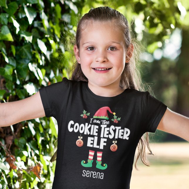 Cookie-provare elf-familjens matchande jul namn t shirt (Skapare uppladdad)
