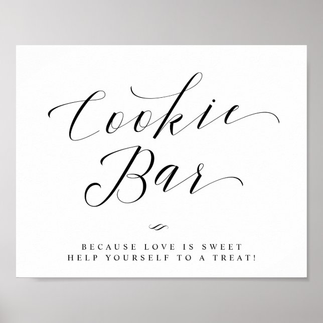 Cookie Pub Chic Möhippa eller Bröllop-tecken Poster (Framsidan)