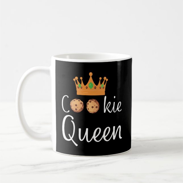 Cookie Queen Krona för Womens Cookie Älskare Krist Kaffemugg (Vänster)