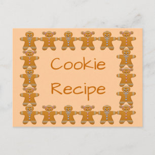 Cookie Recipe~Gingerbröd~Anpassa Vykort