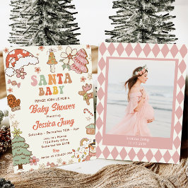 Cookie Santa Baby-juljubisken Party Inbjudningar