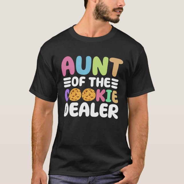 Cookie Scout Aunt And Cookie Dealer Aunt T Shirt (Framsida)