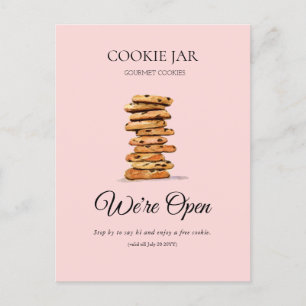 Cookie Shop Bakery Vi är öppna reklamkampanjer Vykort