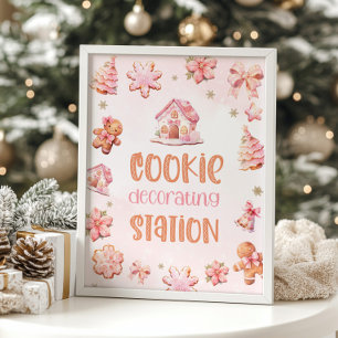 Cookie som dekorerar juldagen i station poster