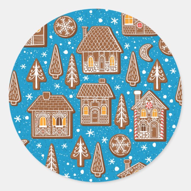 Cookie-stad Runt Klistermärke (Framsida)