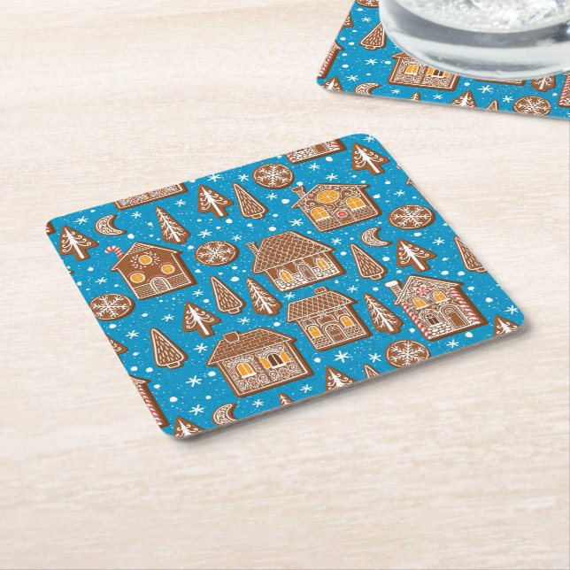 Cookie-stad Underlägg Papper Kvadrat (Vinklad)