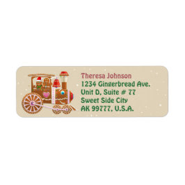 Cookie Steam Locomotive Cute Gingergold Returadress Etikett