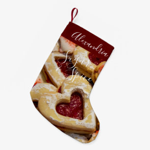 Cookie Sugar & Spice Girly Red Photo Liten Julstrumpa
