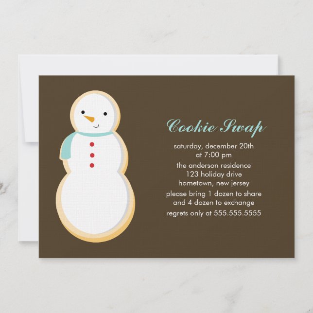 Cookie Swap-inbjudningar Inbjudningar (Framsida)