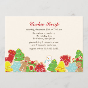 Cookie Swap Party Inbjudningar