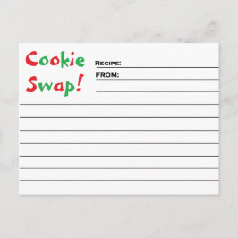 "Cookie Swap!" Receptkort Vykort