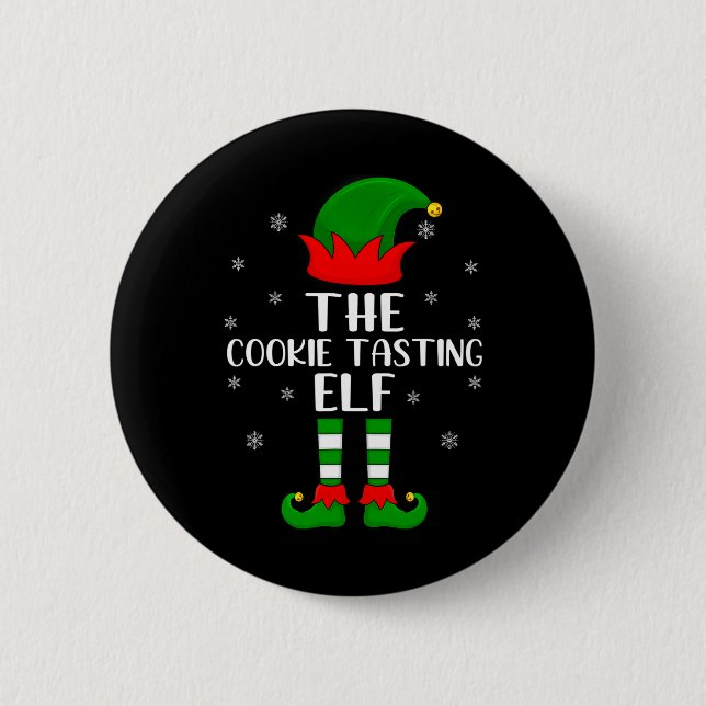 Cookie Taste Elf-julen Party Matching Fa Knapp (Framsida)