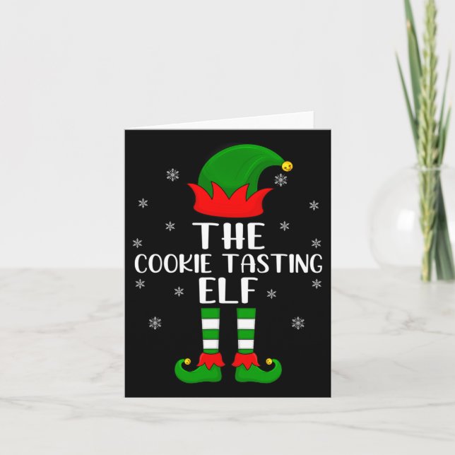 Cookie Taste Elf-julen Party Matching Fa Kort (Framsida)