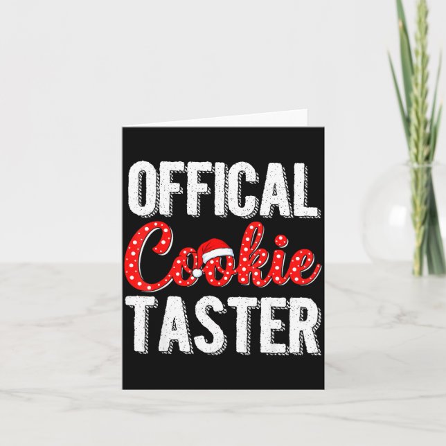 Cookie Taster Cookie Christmas Matching Couple  Kort (Framsida)